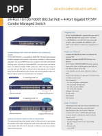 24-Port 10/100/1000T 802.3at Poe + 4-Port Gigabit TP/SFP Combo Managed Switch