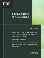 The Discipline of Geography