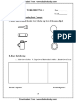 CBSE Class 4 Maths Revision Worksheet (45) - The Way The World Looks PDF