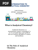 Introduction To Analytical Chemistry: Leslie H. Reynoso MTY1103 - Analytical Chemistry Feu-Ias-Mt