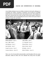 12 Angry Men - Analysis and Interpretation of Nonverbal Communication