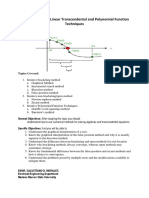 A Module On Non Linear Transcendental and Polynomial Function Techniques PDF