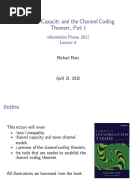 Channel Capacity and The Channel Coding Theorem, Part I: Information Theory 2013