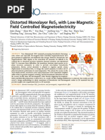 Distorted Monolayer Res With Low-Magnetic-Field Controlled Magnetoelectricity