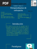 4.1 Metaparadigmas de Enfermería