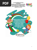 Informe de Gestion Rendicion Publica de Cuentas Primera Iinfancia Infancia Adolescencia Juventud Municipio