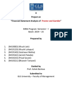 A Project On "Financial Statement Analysis of ": Procter and Gamble