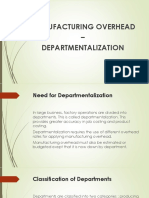 Departmentalized Factory Overhead