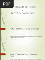 Elements of Cost - Factory Overhead