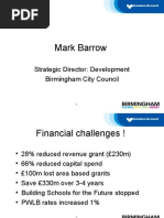 Mark Barrow: Strategic Director: Development Birmingham City Council