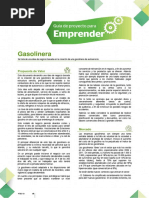 Pland e Negicos para Un Estacion de Servico de Venta de Combustible