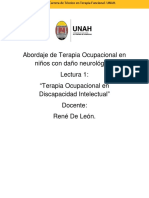 Lectura 1. La Terapia Ocupacional en La Discapacidad Intelectual.