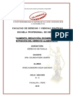 Aumento, Reducción, Exoneración y Extinción Del Derecho Alimentario