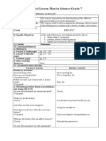 A Detailed Lesson Plan in Science Grade 7: Date: February 10, 2020 Time: Saturn 10:00-11:00/mercury 11:00-12:00