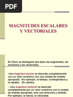 Magnitudes Escalares y Vectoriales