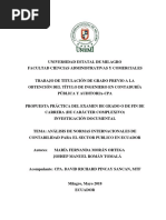 Análisis de Normas Internacionales de Contabilidad para El Sector Publico en Ecuador