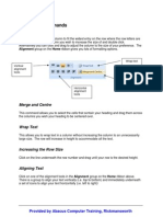 Excel - Formatting Commands