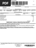 AA0A0A00000000000000: Temporary Vehicle Registration Receipt