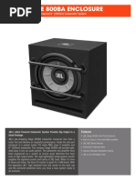 Stage 800ba Enclosure: Stage Series Powered 8" (200mm) Subwoofer System