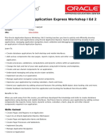 Oracle - Oracle Application Express Workshop I Ed 2: View Online