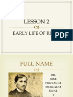 Lesson 2: Early Life of Rizal