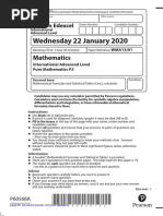 IAL Edexcel Pure Maths 3 Jan 20