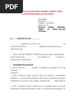 90.modelo de Solicitud de Medida Temporal Sobre El Fondo Consistente en Desalojo Anticipado