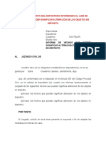 76.modelo de Escrito Del Depositario Informando Al Juez de Hechos Que Pueden Significar Alteracio