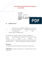 75.modelo de Escrito de Propuesta de Retribucion Por El Servicio Del Custodio