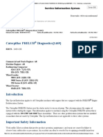 Caterpillar PRELUB Diagnostics (1469) : Cerrar SIS Pantalla Anterior