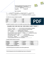 Concurso de Ortografia Noveno