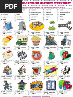 British and American English Words Matching Exercises Esl Worksheet PDF