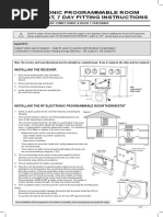 RF Electronic Programmable Room Thermostat, 7 Day Fitting Instructions