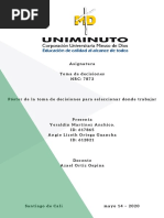 Actividad # 5 Póster de La Toma de Decisiones para Seleccionar Donde Trabajar PDF