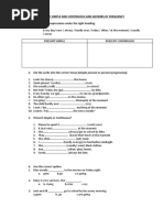 Present Simple and Continuous and Adverbs of Frequency