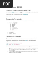 Formularios HTML