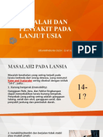 Masalah Dan Penyakit Pada Lanjut Usia