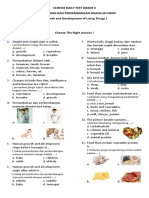 Uh KLS 3 2019 - 2020 Pertumbuhan Dan Perkembangan Makhluk Hidup