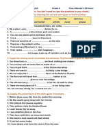 English Assessment Test 2 F