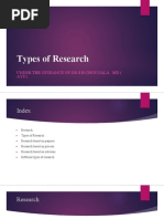 Types of Research - Vinuta & Group