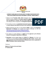 Current Guidelines On The Re-Entry of Mm2h Participants Into Malaysia During Recovery Movement Control Order (Rmco)