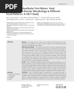 Evaluation of Mandibular First Molars' Axial Inclination and Alveolar Morphology in Different Facial Patterns: A CBCT Study