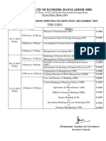 90th BD Exam Time Table PDF