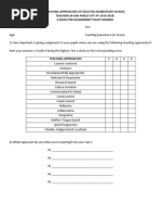 Teaching Approaches of Selected Elementary School Teachers in San Pablo City Ay 2019-2020: A Basis For Assignment Policy Making