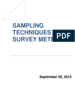 CSA - Sampling Techniques & Survey Methods PDF