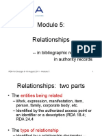 Relationships: - in Bibliographic Records and in Authority Records