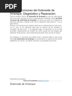 4 Fallas Comunes Del Solenoide de Arranque Y Reparar LEER