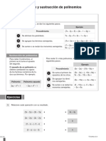 Adicion y Sustraccion de Polinomios PDF