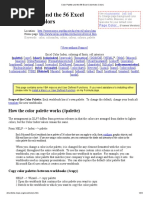 Color Palette and The 56 Excel ColorIndex Colors