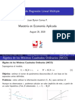 Sección 2 - Método de Mínimos Cuadrados Ordinarios